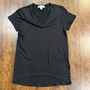 Michael Kors Black V-Neck‎ Women's Top Shirt Size Small